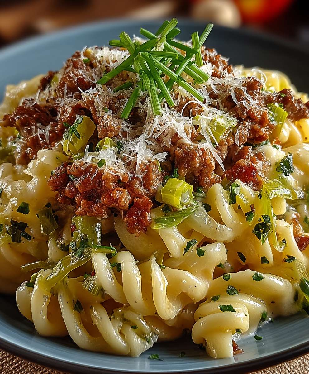 Käse Lauch Pasta Hackfleisch