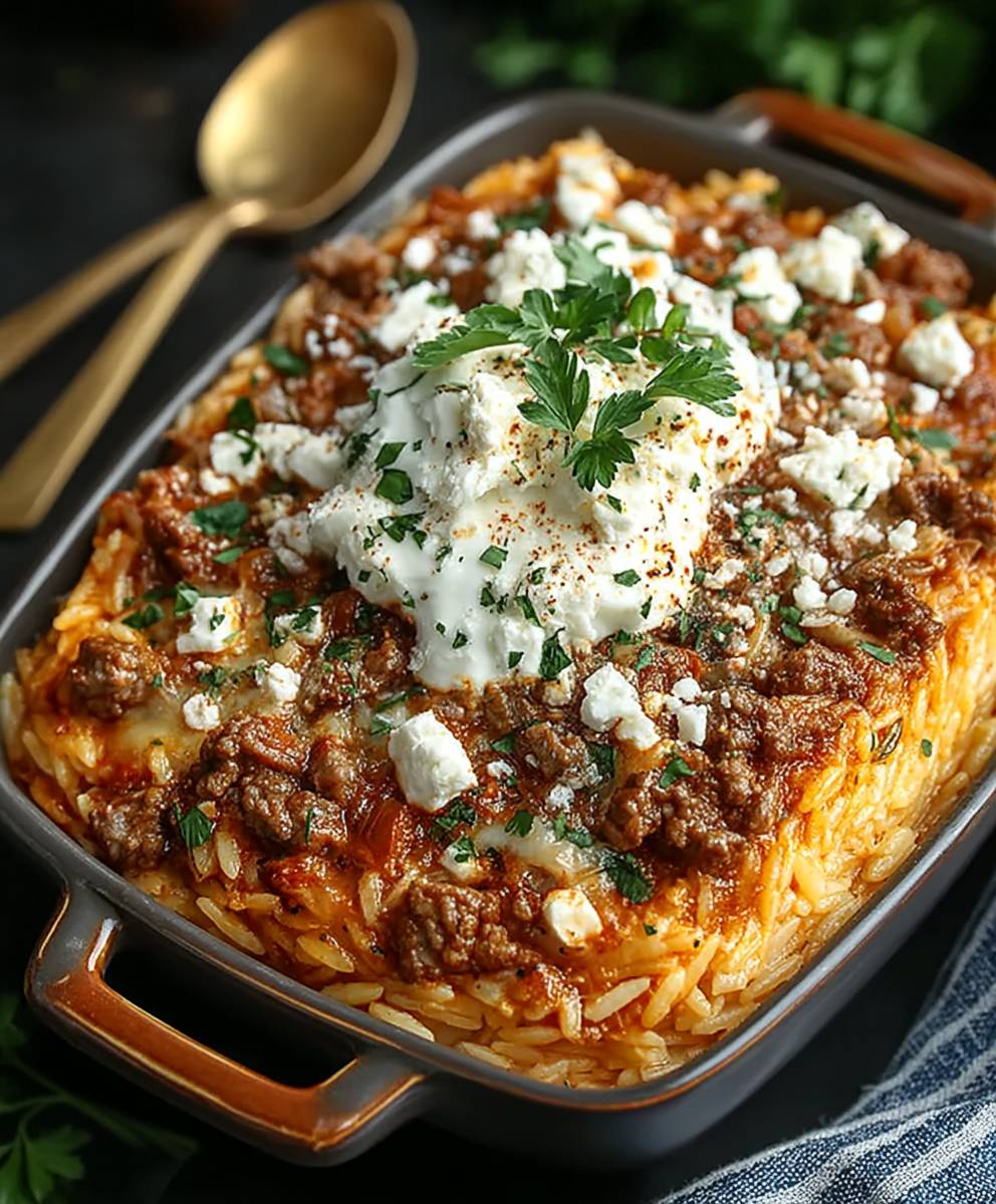 Greek ground meat casserole