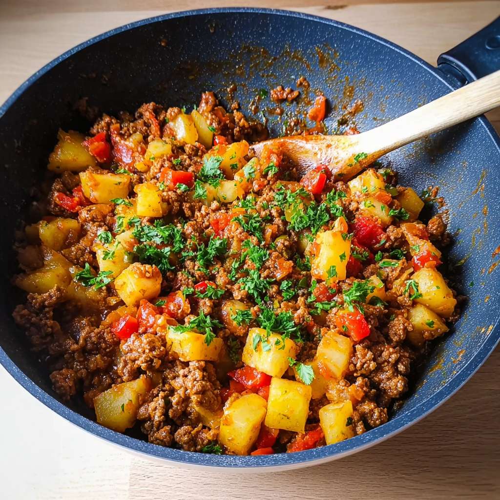 Kartoffelpfanne mit Hackfleisch