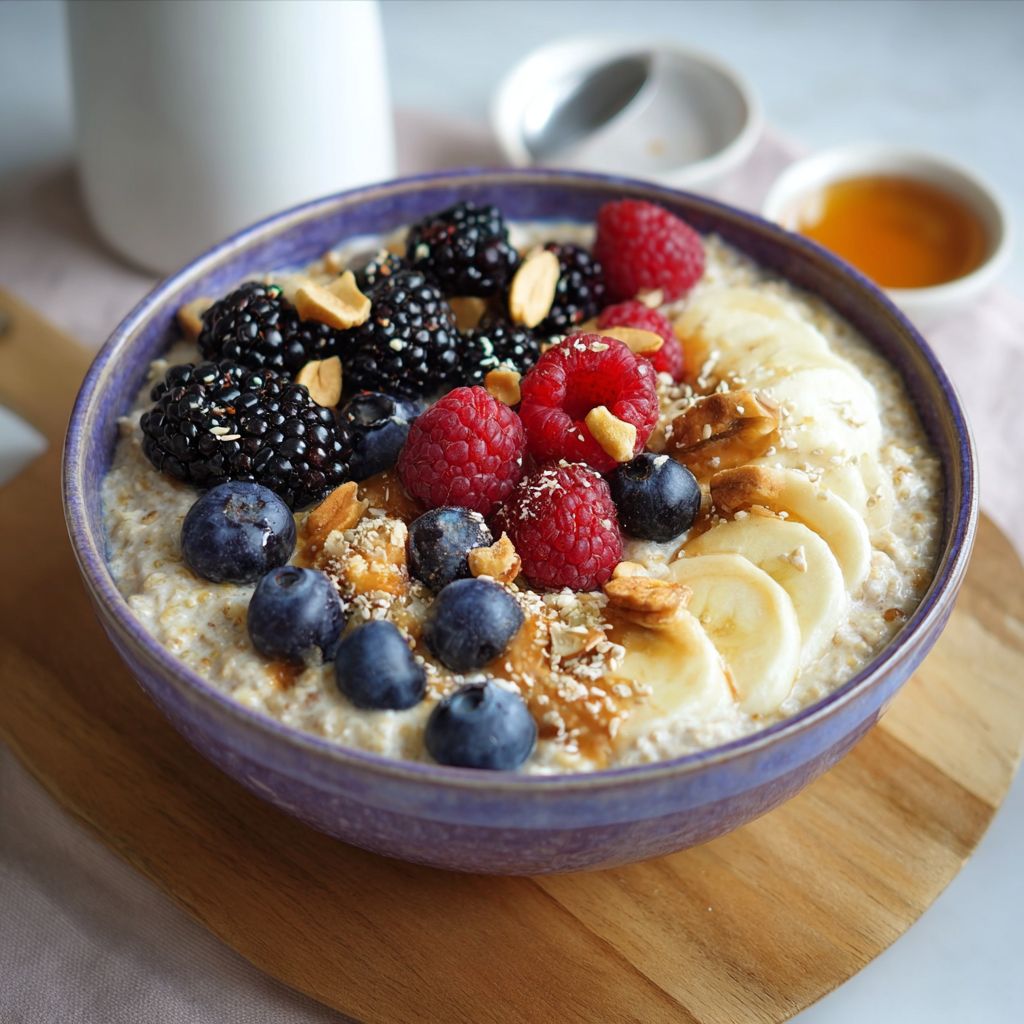 Joghurt Porridge Bowl gesund