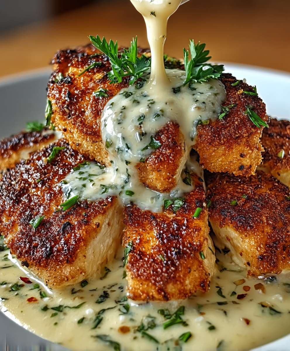 Parmesan Hähnchen Knoblauchsoße