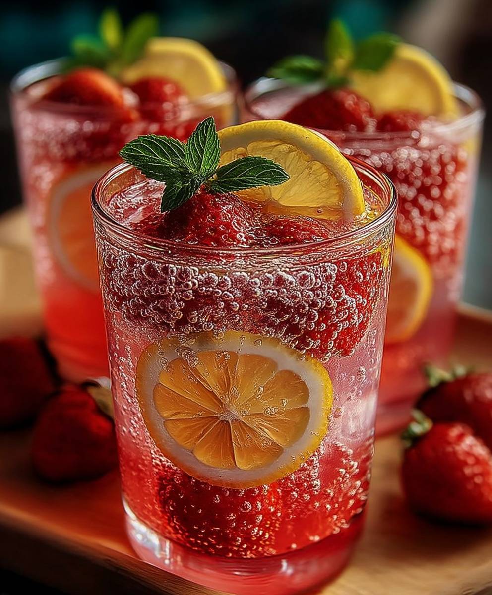 Erdbeer Zitronenlimonade Sommer
