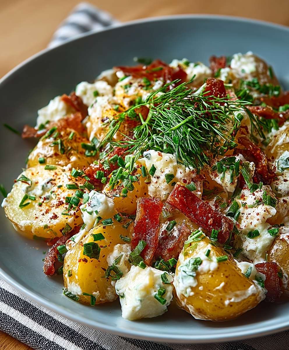 Kartoffelsalat mit Senf Dressing