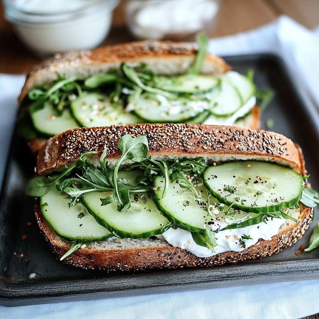 Mozzarella Gurken Sandwich