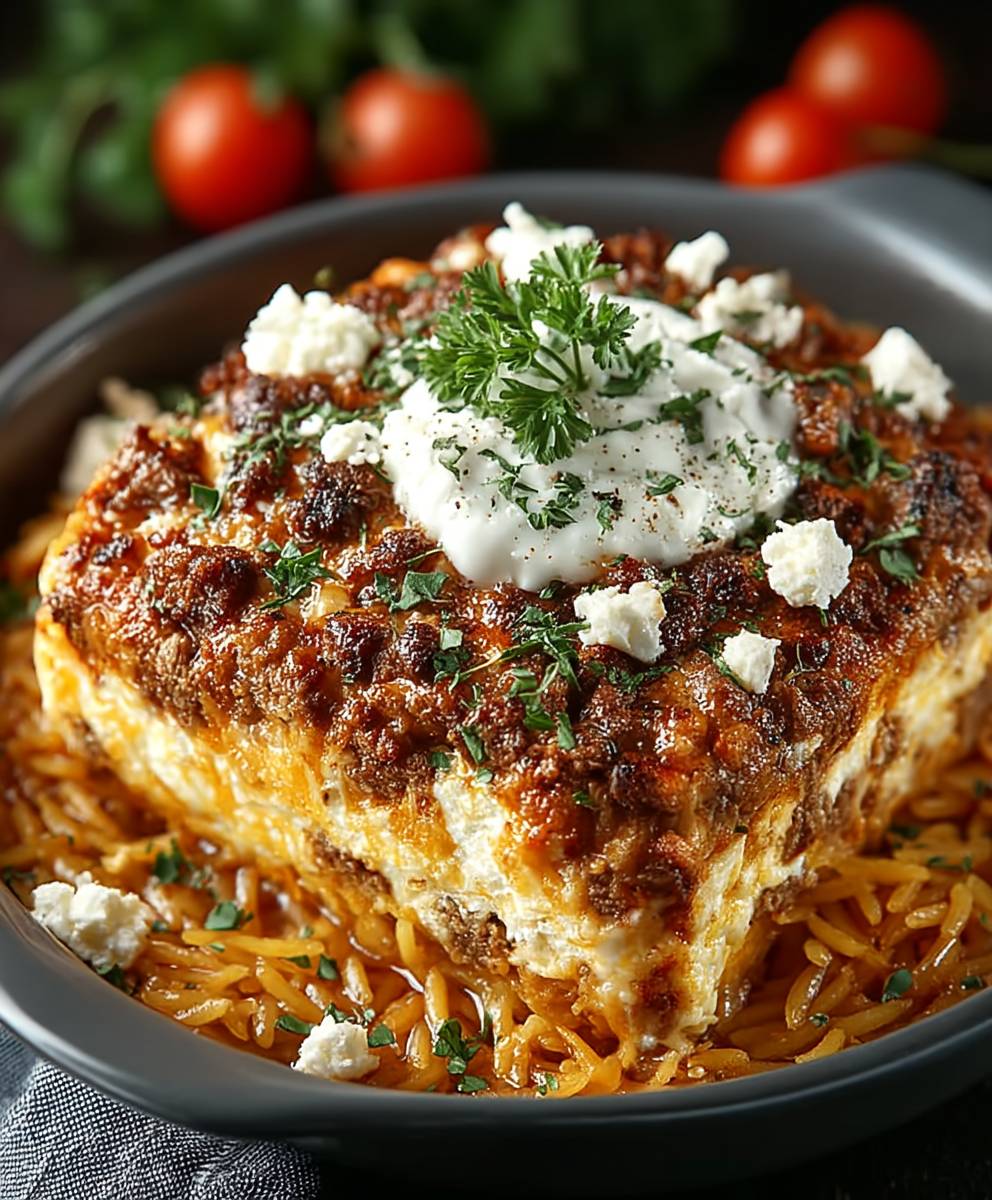 Greek ground meat casserole
