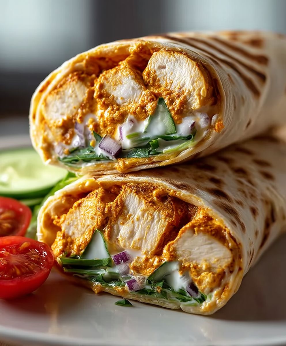 Honey mustard chicken wrap