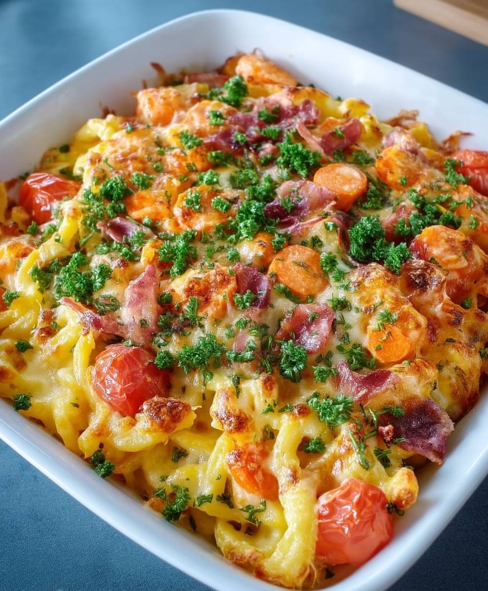 Spätzle Auflauf Gemüse schnell