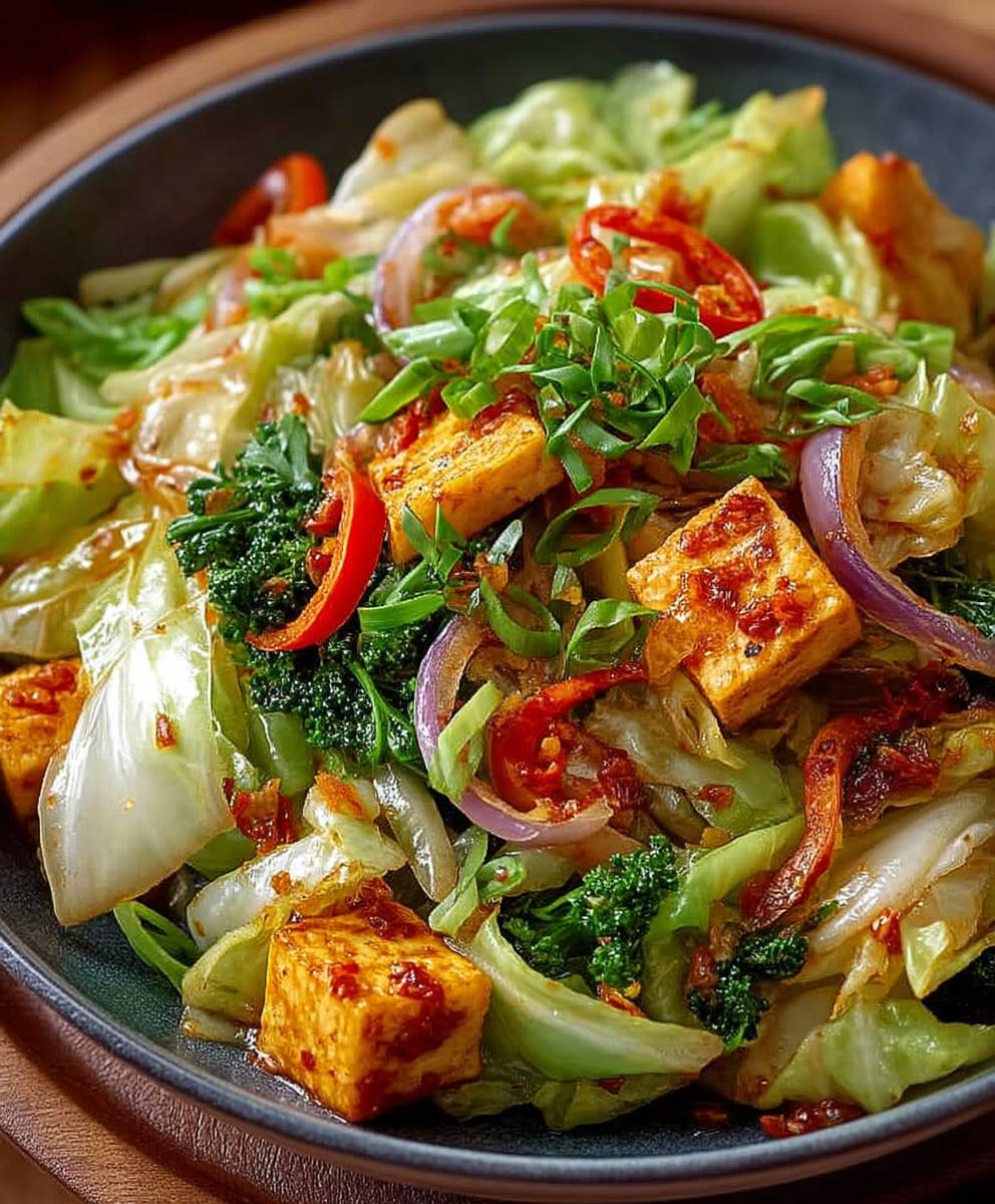 Tofu Kohlgemüse Pfanne