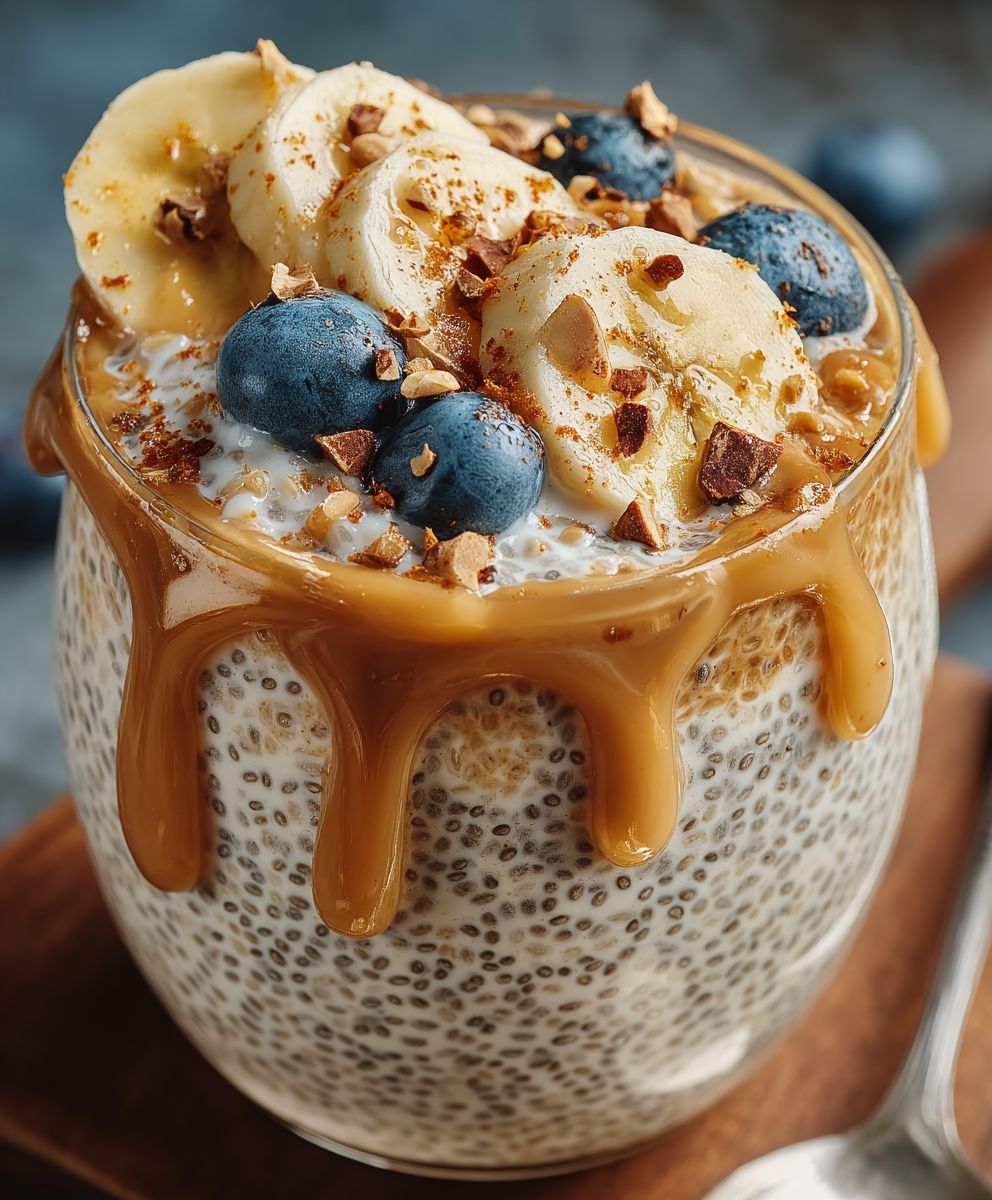 Bananen Erdnussbutter Overnight Oats