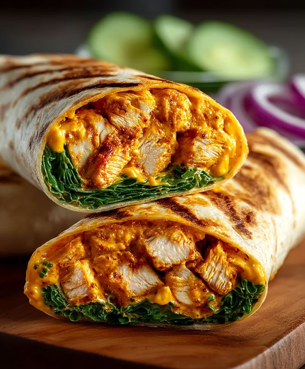 Honey mustard chicken wrap
