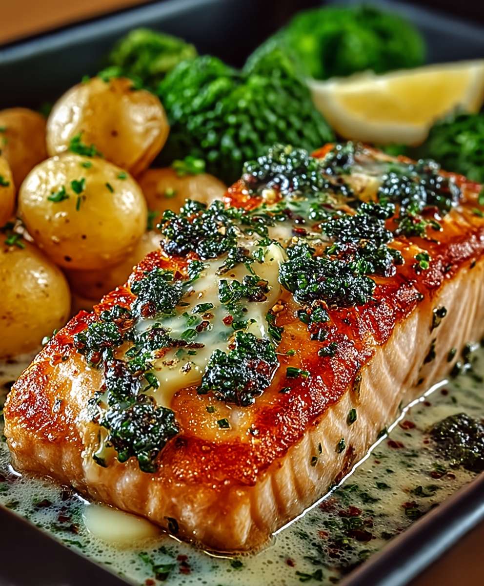 Zitronenbutter Lachs Kartoffeln Brokkoli