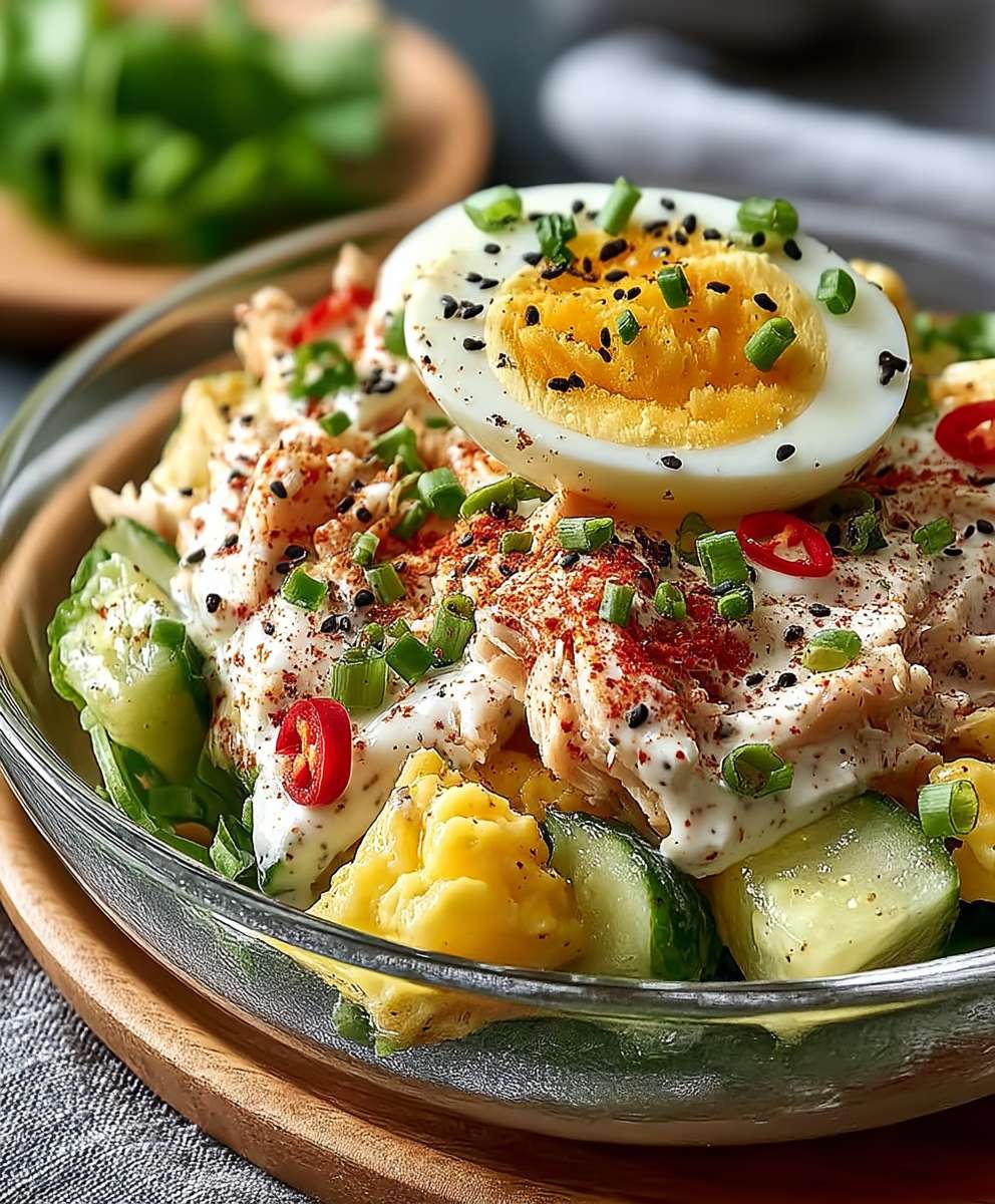 Thunfischsalat mit Ei Joghurt