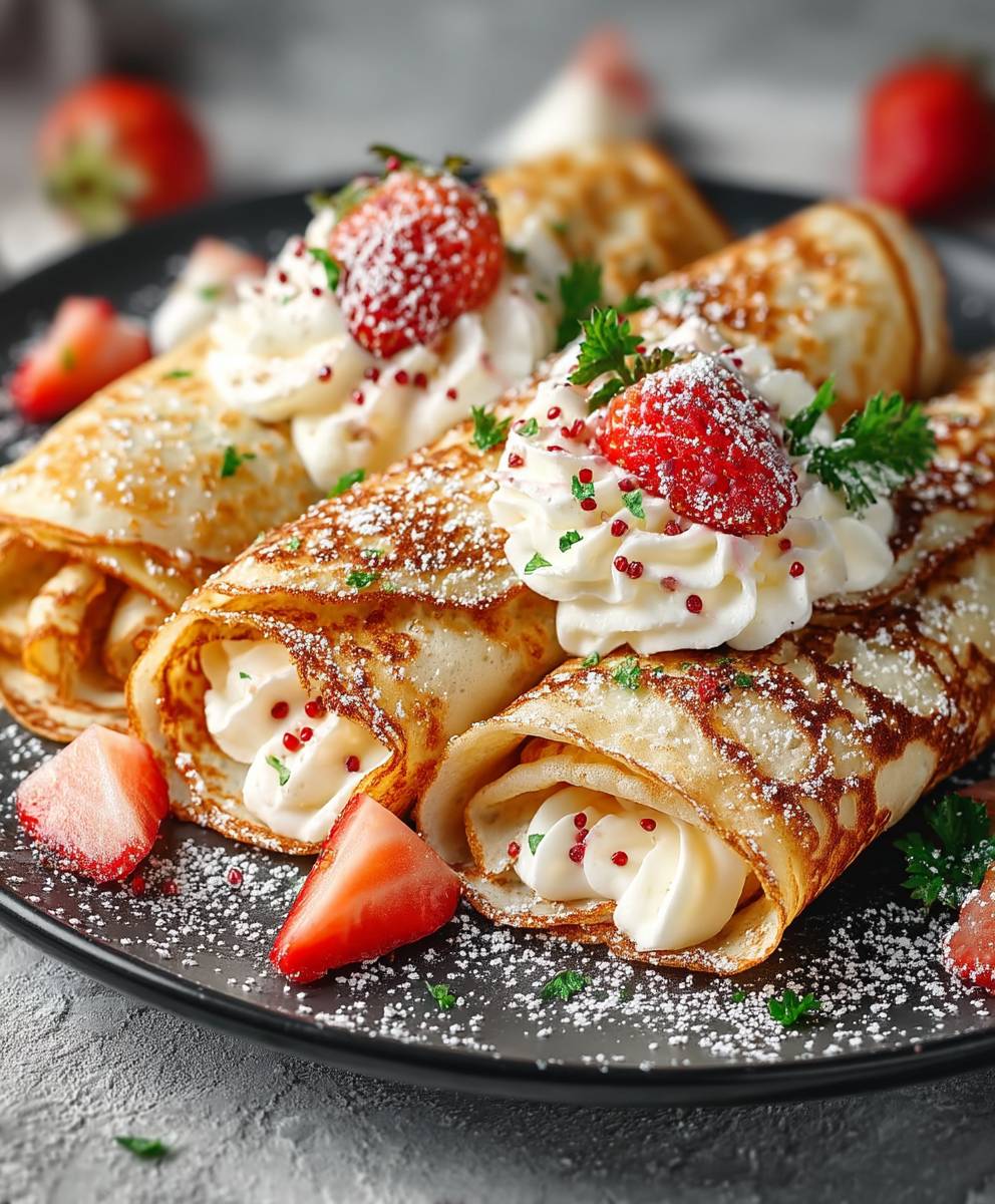 Protein Pfannkuchen Quark Füllung