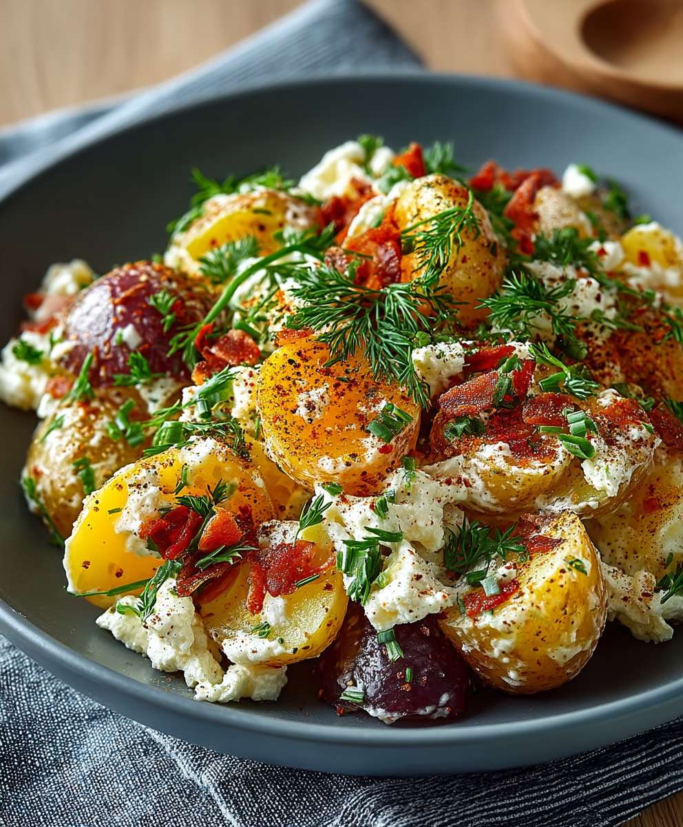Kartoffelsalat mit Senf Dressing