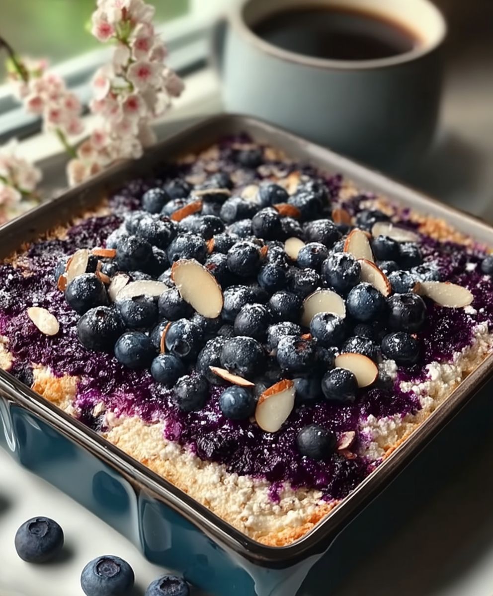 Blaubeer Hüttenkäse Frühstück Bake