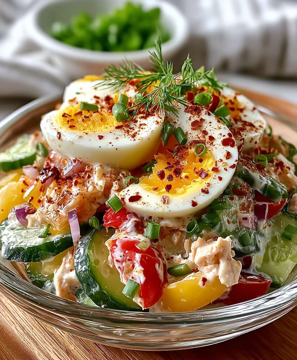 Thunfischsalat mit Ei Joghurt