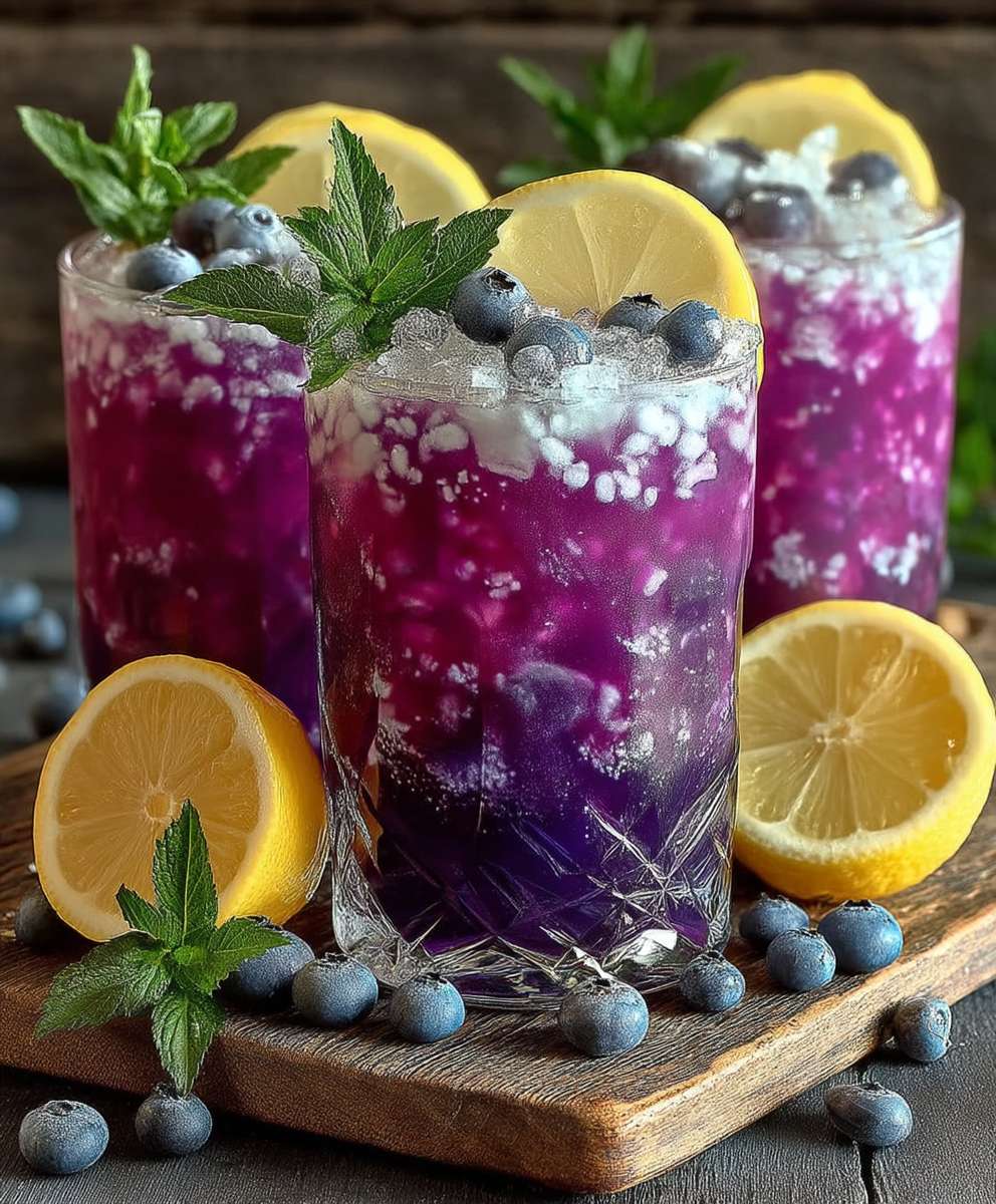 Blaubeer Tee Limonade selber machen