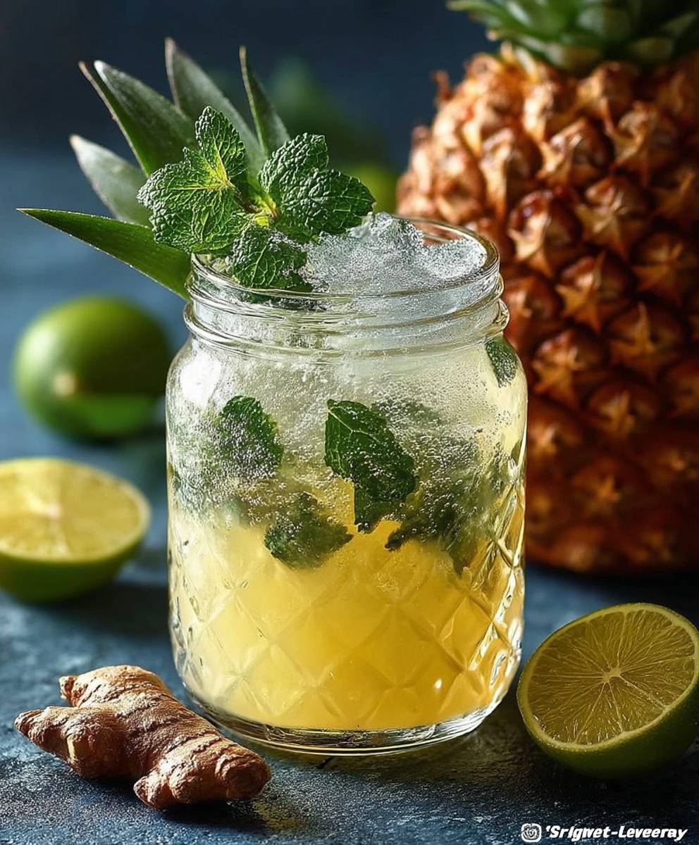 Zuckerfreie Ananas Limonade selber machen