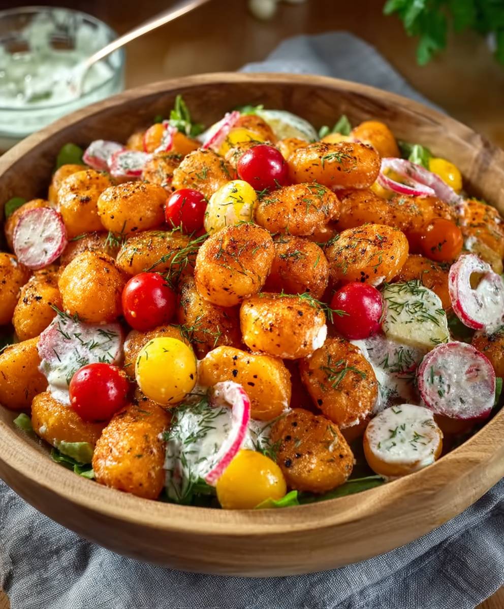 Gnocchi Salat knusprig