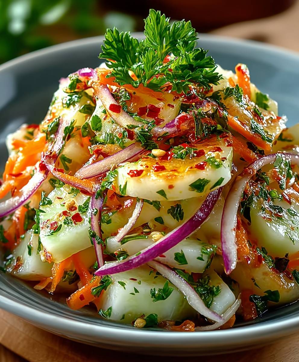 Kohlrabi Salat gesund einfach