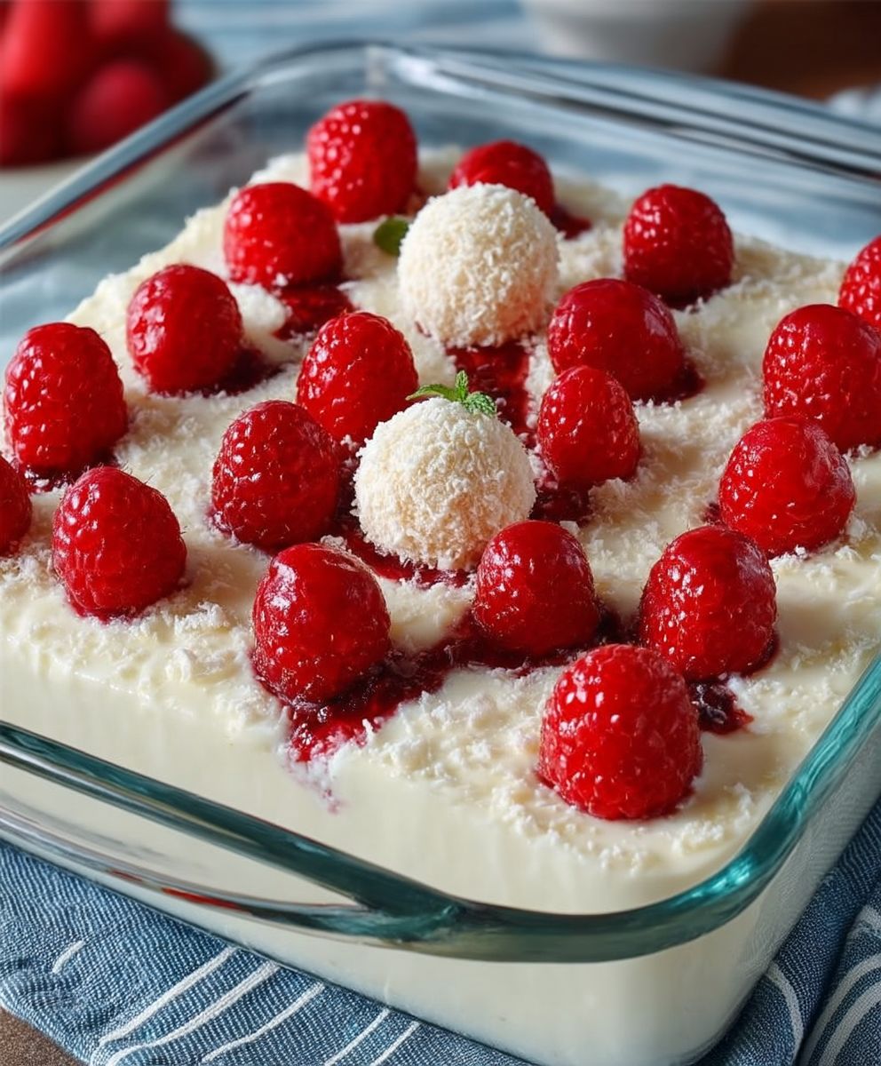 Himbeer Quark Dessert Raffaelo