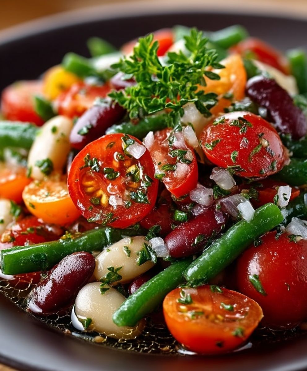 Mediterraner Bohnensalat einfach und gesund