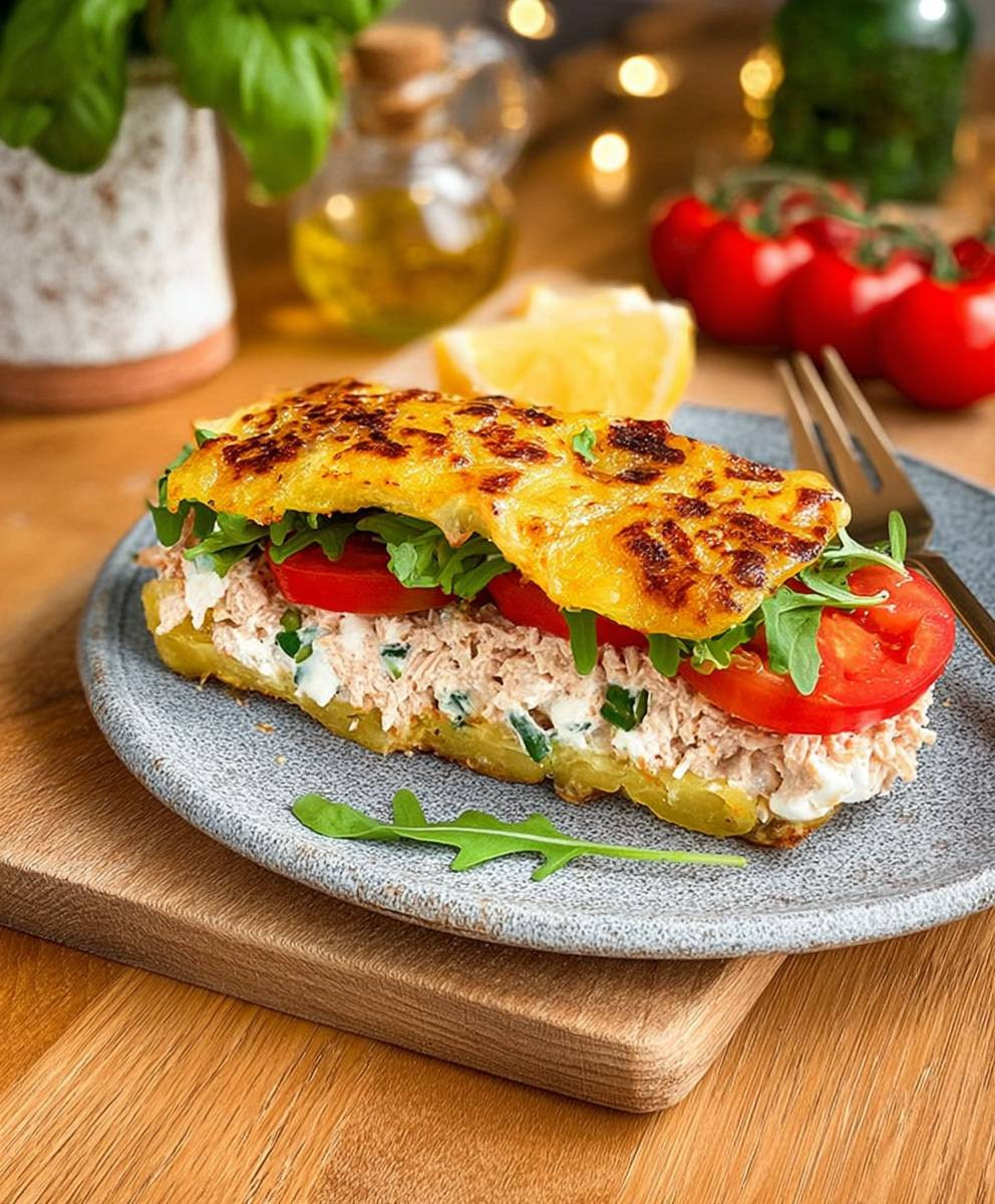 Kartoffel Sandwich mit Thunfischcreme