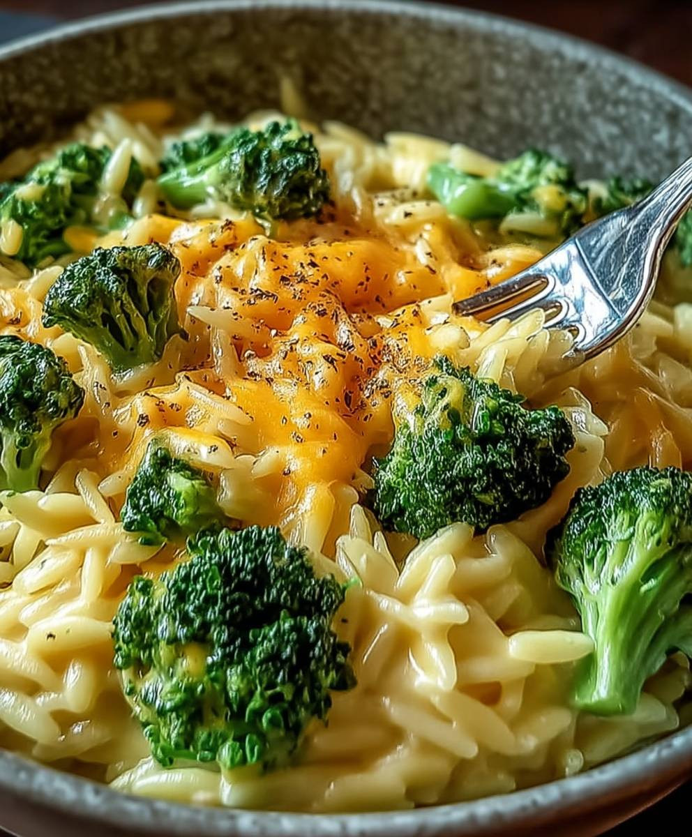 Schneller Orzo Brokkoli Käse