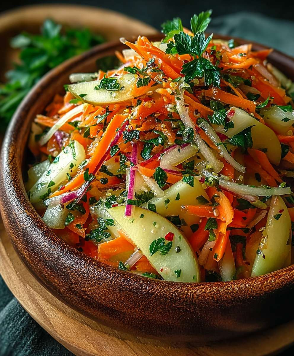 Kohlrabi Karotten Apfel Salat