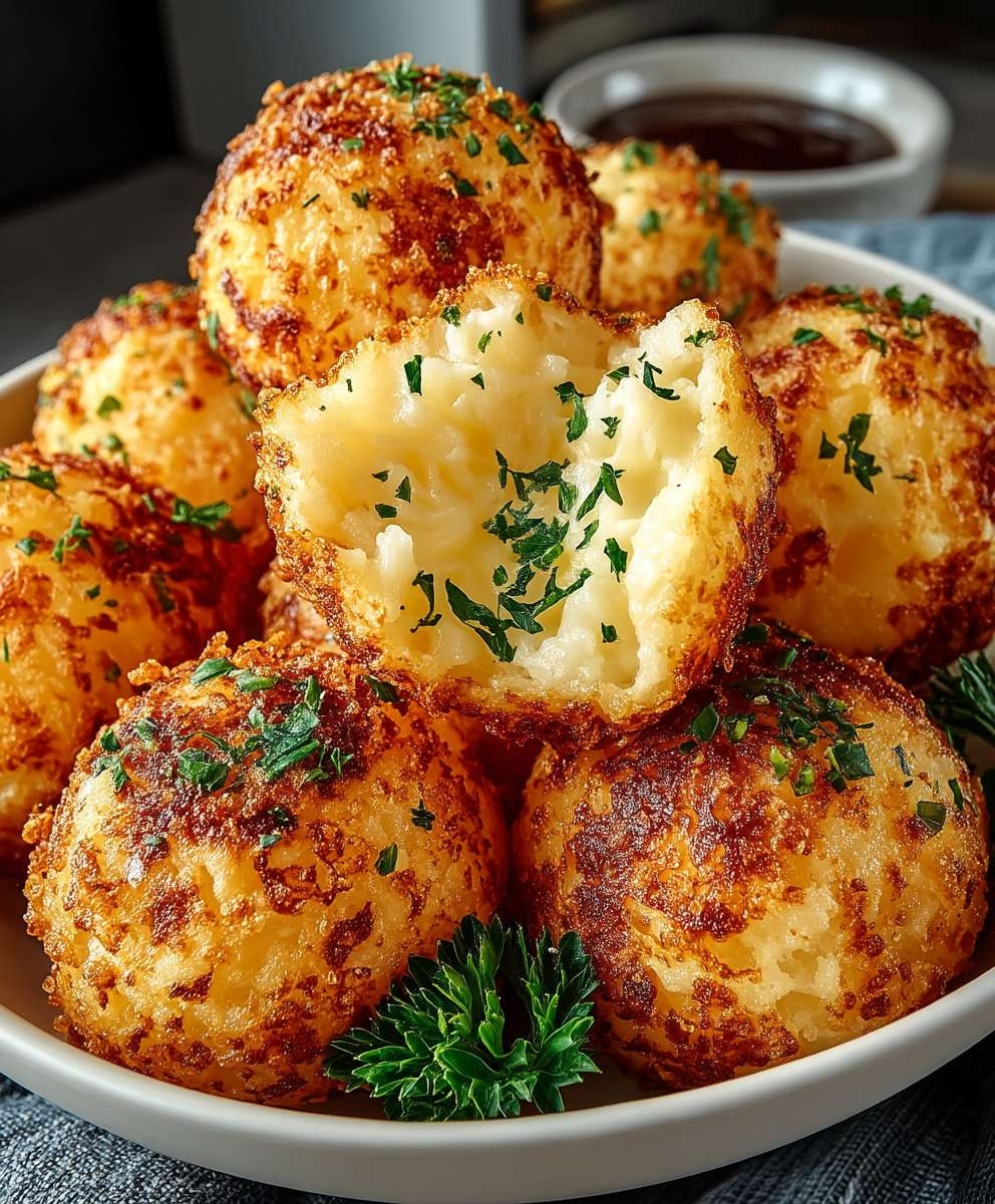 Luftfritteuse Käse Kartoffelbällchen