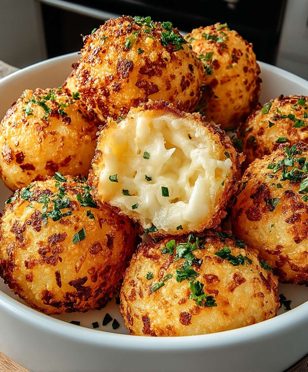 Luftfritteuse Käse Kartoffelbällchen