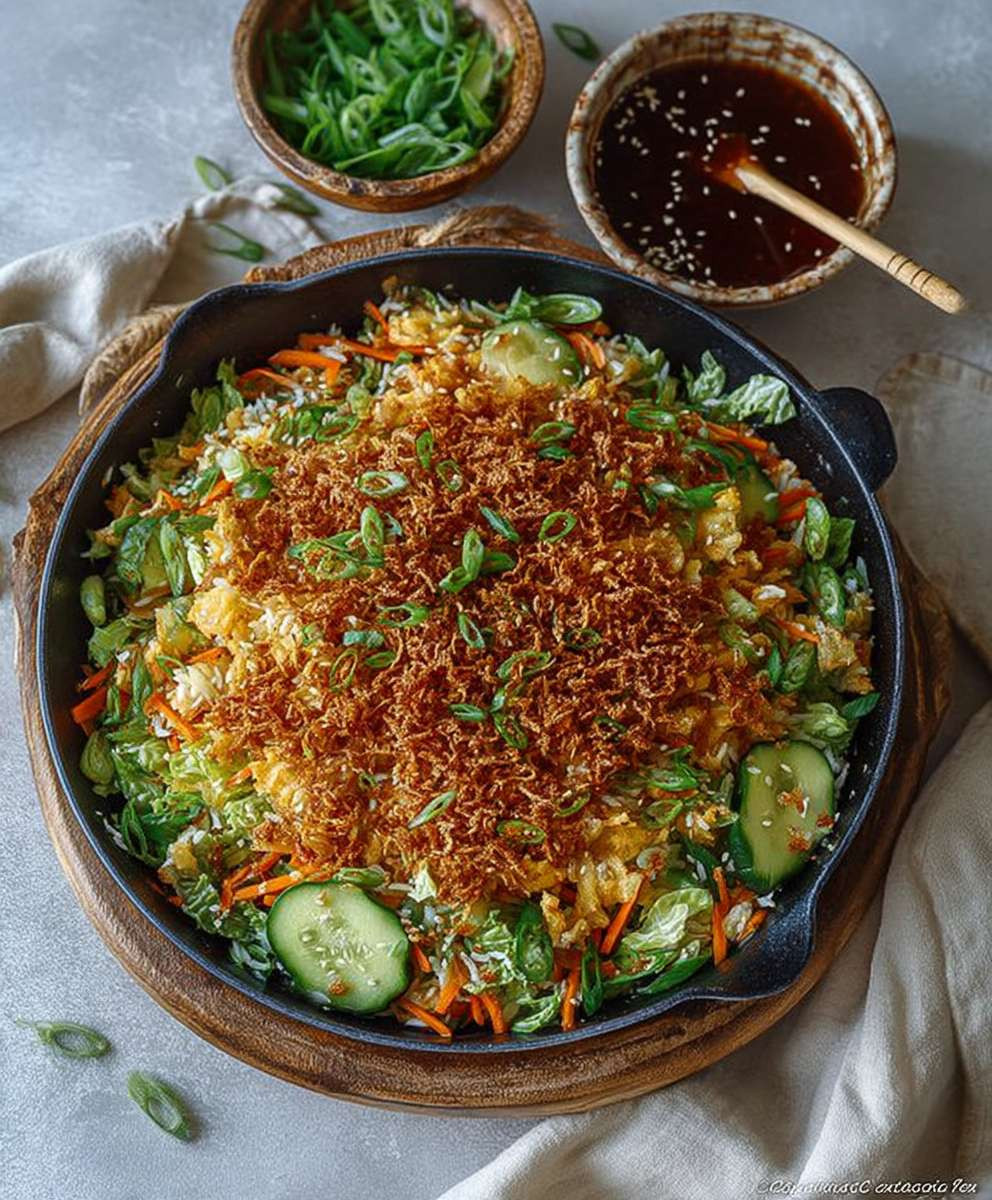 Knuspriger Reis Salat