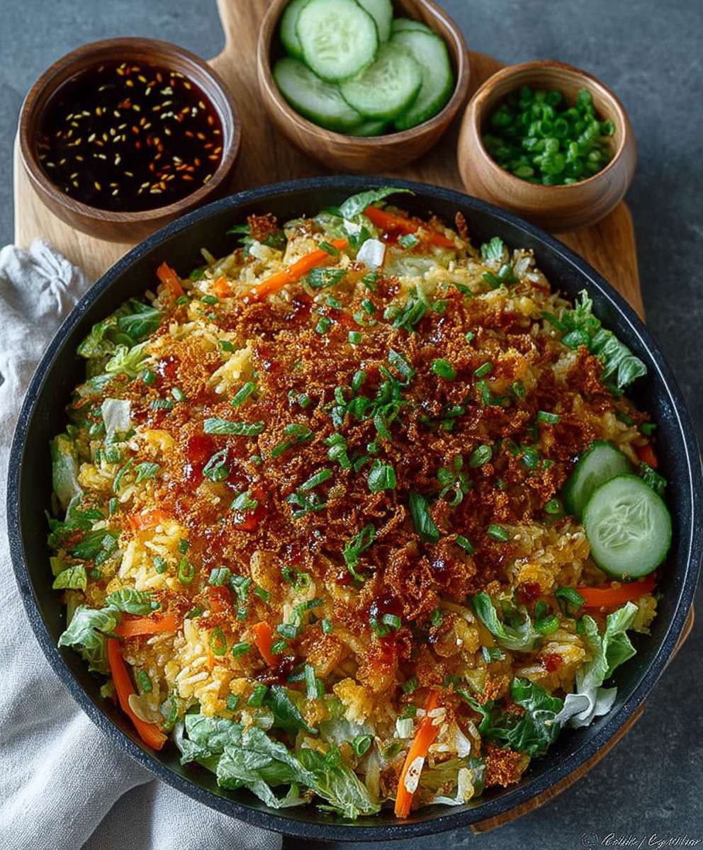 Knuspriger Reis Salat