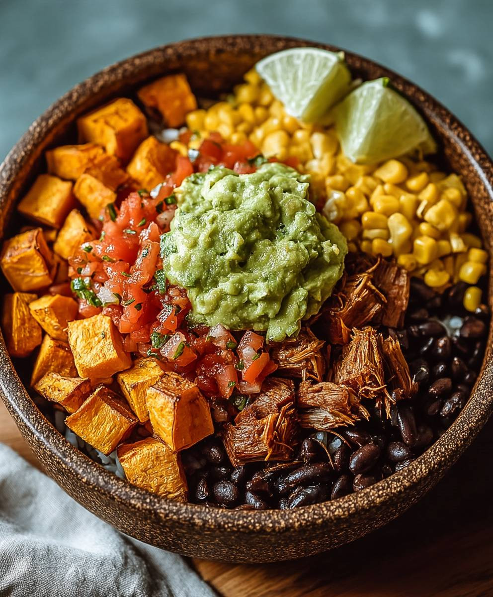 Süßkartoffel Burrito Bowl einfach