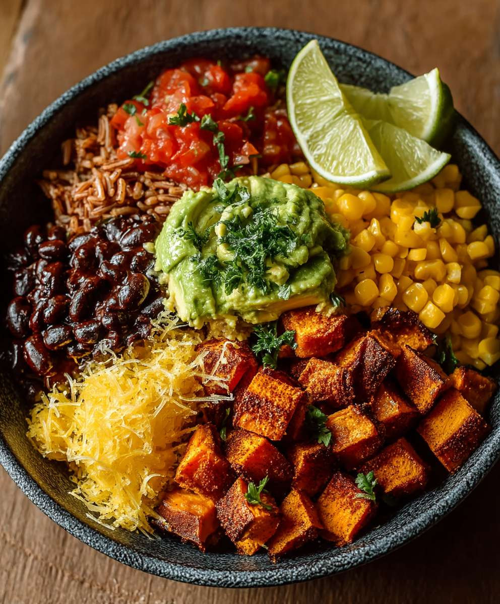 Süßkartoffel Burrito Bowl einfach