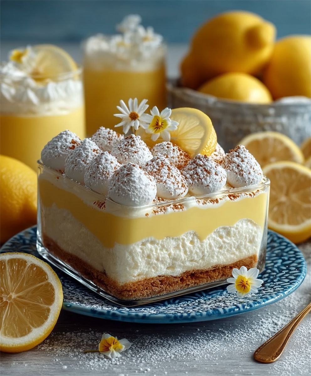 Zitronen Tiramisu ohne Ei