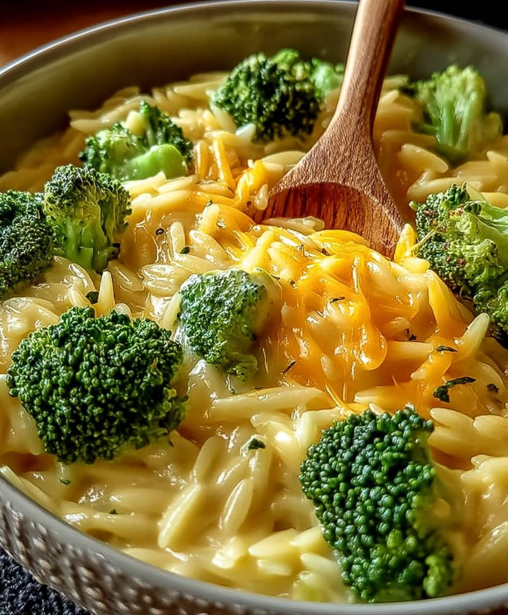 Schneller Orzo Brokkoli Käse