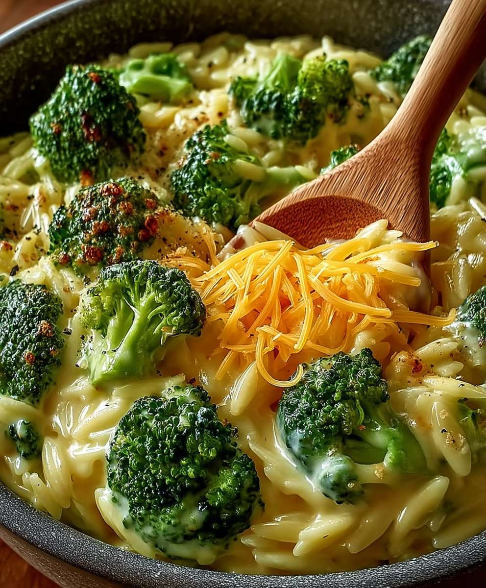 Schneller Orzo Brokkoli Käse