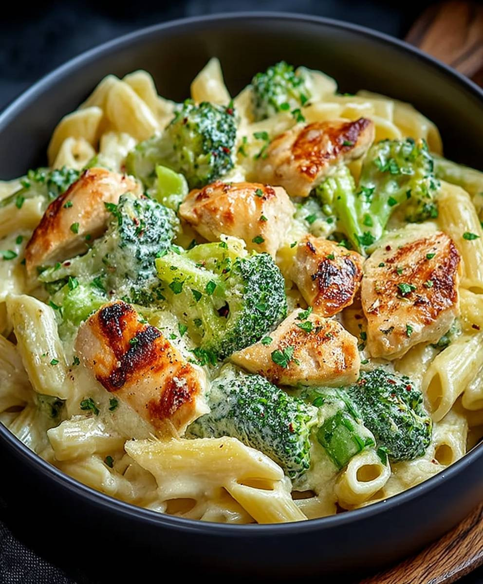 Hähnchen Brokkoli Pasta Cremig