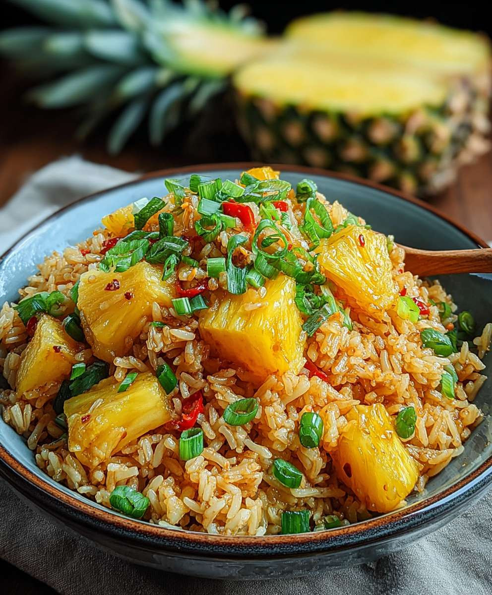 Gebratener Reis mit Ananas