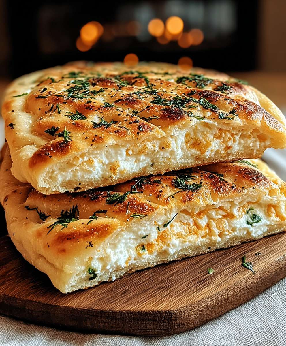 Hüttenkäse Fladenbrot einfach selber backen