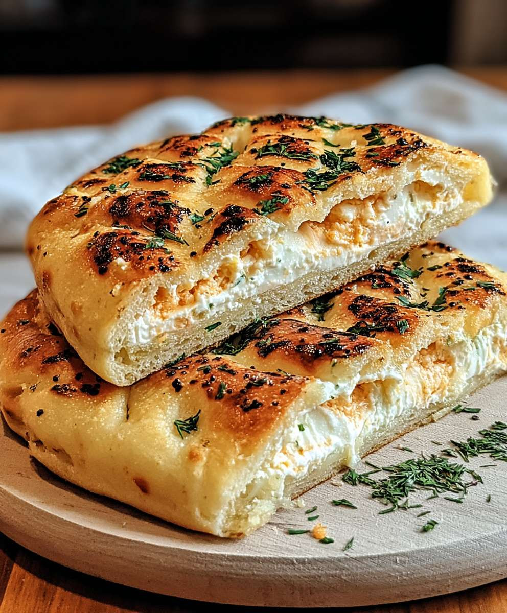 Hüttenkäse Fladenbrot einfach selber backen