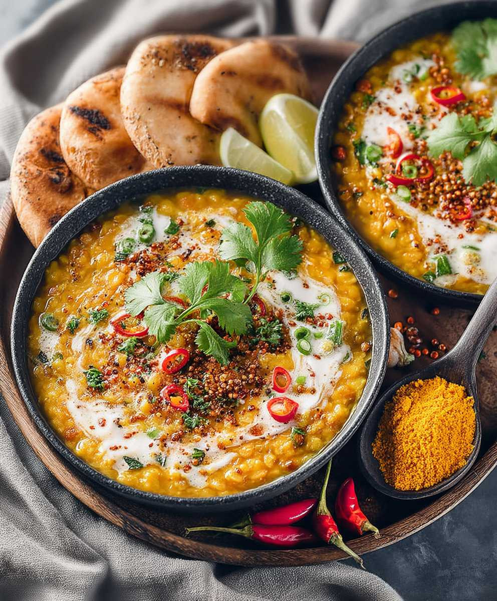 Gelbe Linsen Curry Suppe