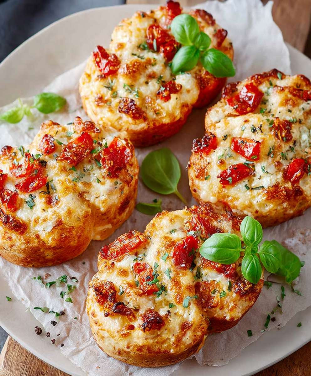 Pizzabrötchen vegetarisch backen