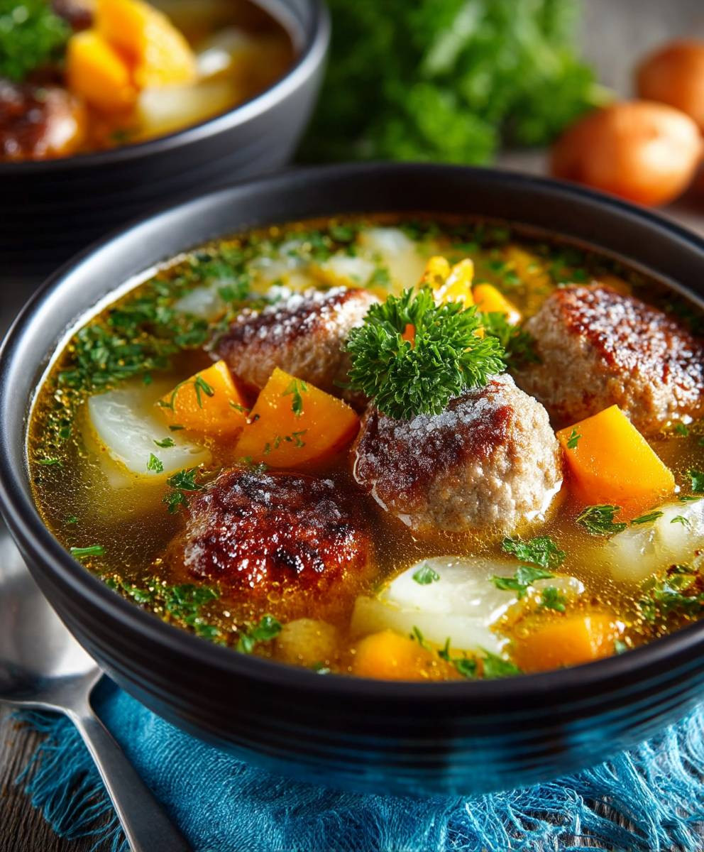 Hackbällchen Suppe einfach