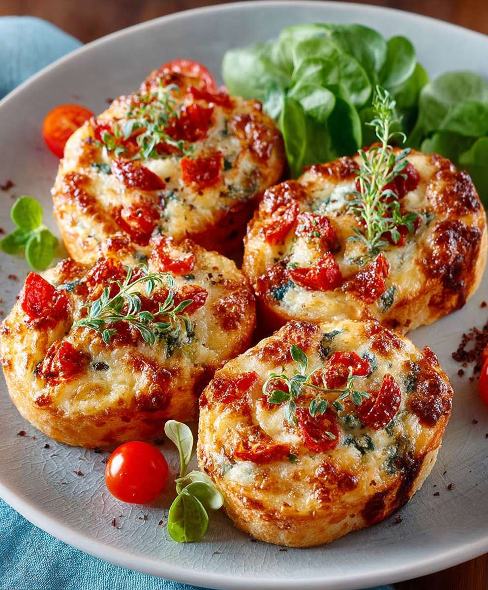 Pizzabrötchen vegetarisch backen