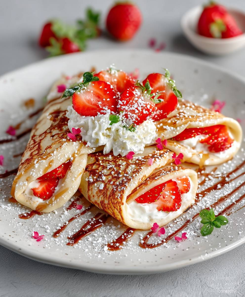 Protein Pfannkuchen Quark Erdbeeren