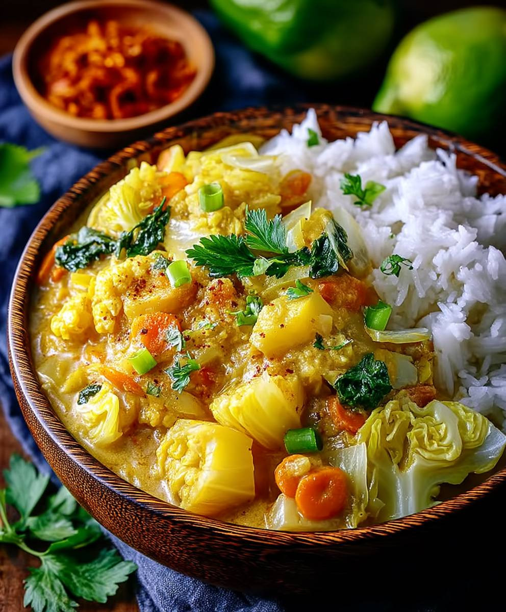 Spitzkohl Curry Kokosmilch