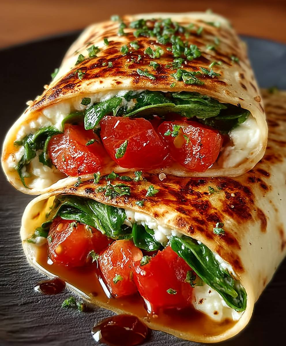 Vegetarischer Wrap Tomate Mozzarella