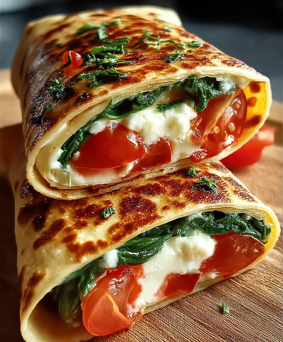 Vegetarischer Wrap Tomate Mozzarella